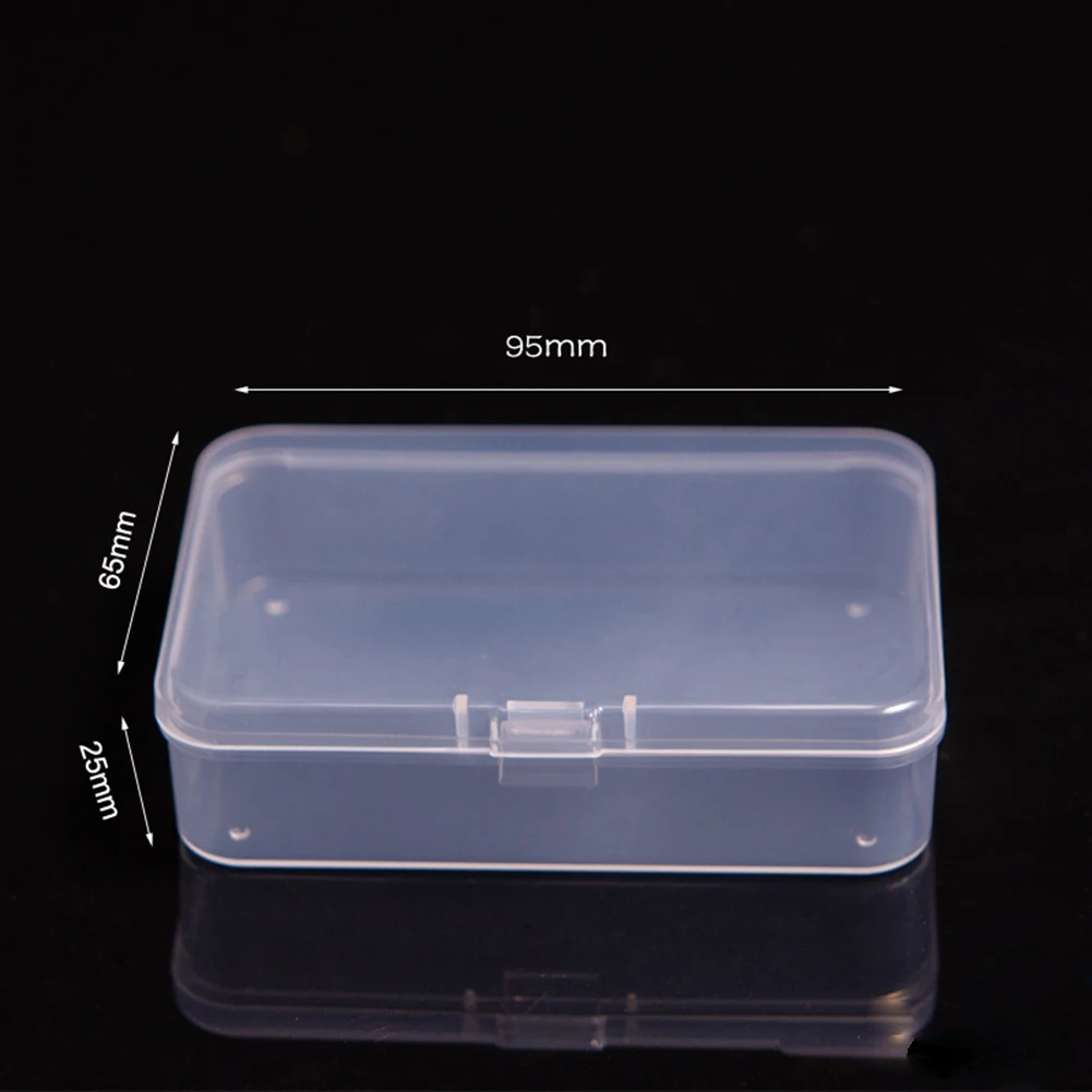 Square Boxes Mini Clear Plastic Jewelry Storage Case Container Packaging Box for Earrings Rings Beads Collecting Small Items