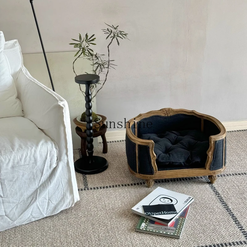 Pet nest solid wood dog cat sofa bed medium and small dogs universal moisture-proof in all seasons