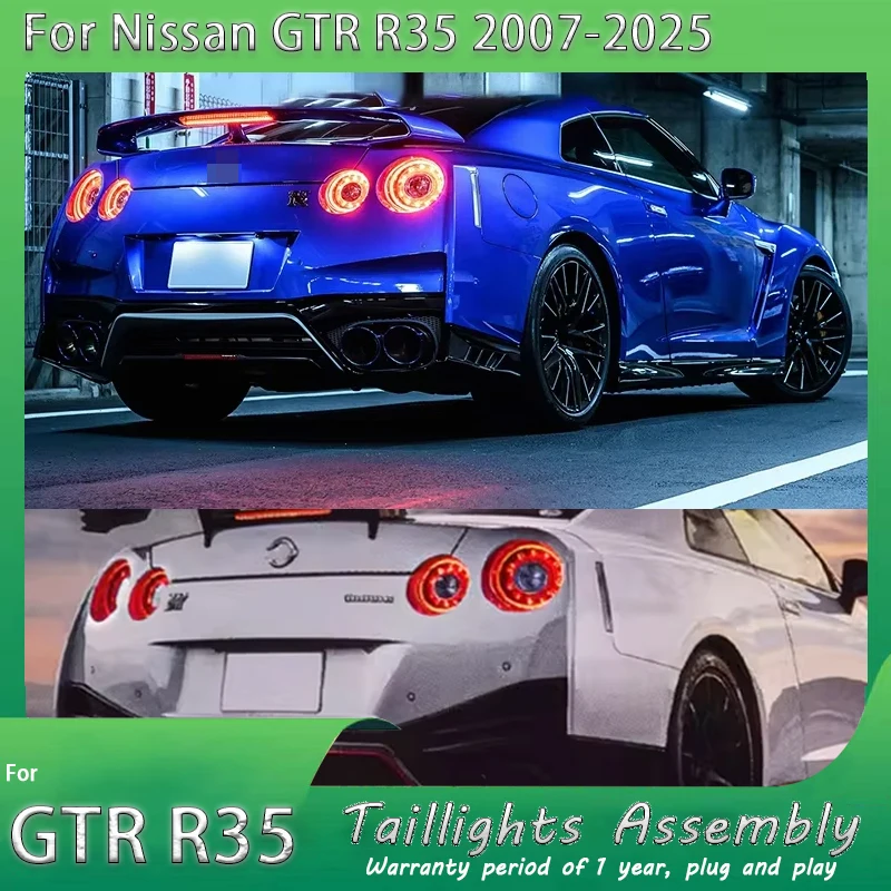 Um Par de Lanternas Traseiras para Nissan GTR 2008-2023, Luzes LED DRL Decorativas para o Interior do Carro, Acessórios para Veículos