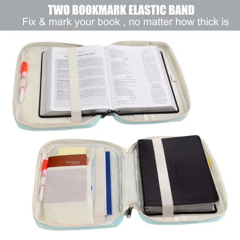 Bible Covers For Men Large Bible Carrying Case With Pockets Water-resistant Study Bible Holder Pockets For Christmas Church