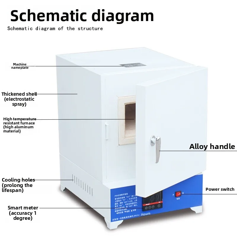 Muffle Laboratory Heat Treatment Electric Tempering Quenching High Temperature Box Type Industrial Resistance Ash Content
