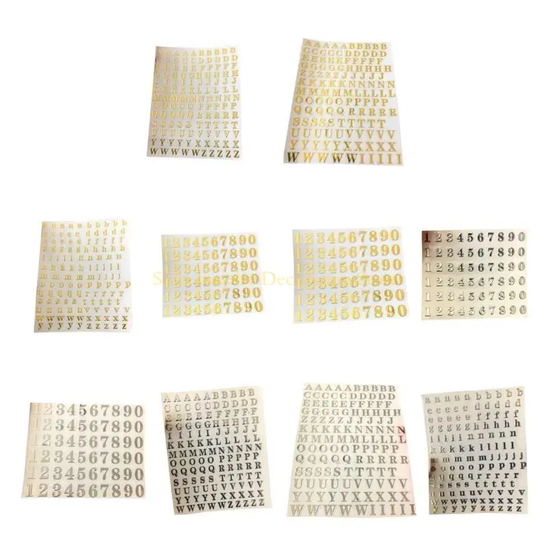 D46e 1 ورقة 4 مم 9 مم رقم الأبجدية رقم ملصق رسالة ديكور Diy الألبوم اليدوية كتاب اليدوية القصاصات ملصقات الهدايا لوازم الديكور