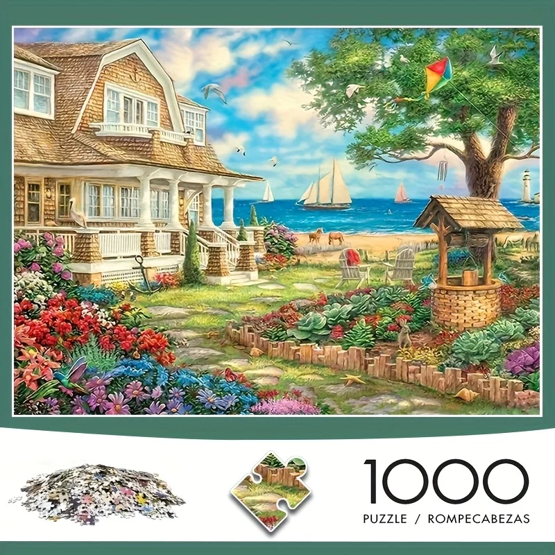 1000pcs Advanced Mini Puzzle for Adults - Challenging Hell-Level Difficulty, 38.0x26.01cm, High-Quality Thick Paper, Durable D