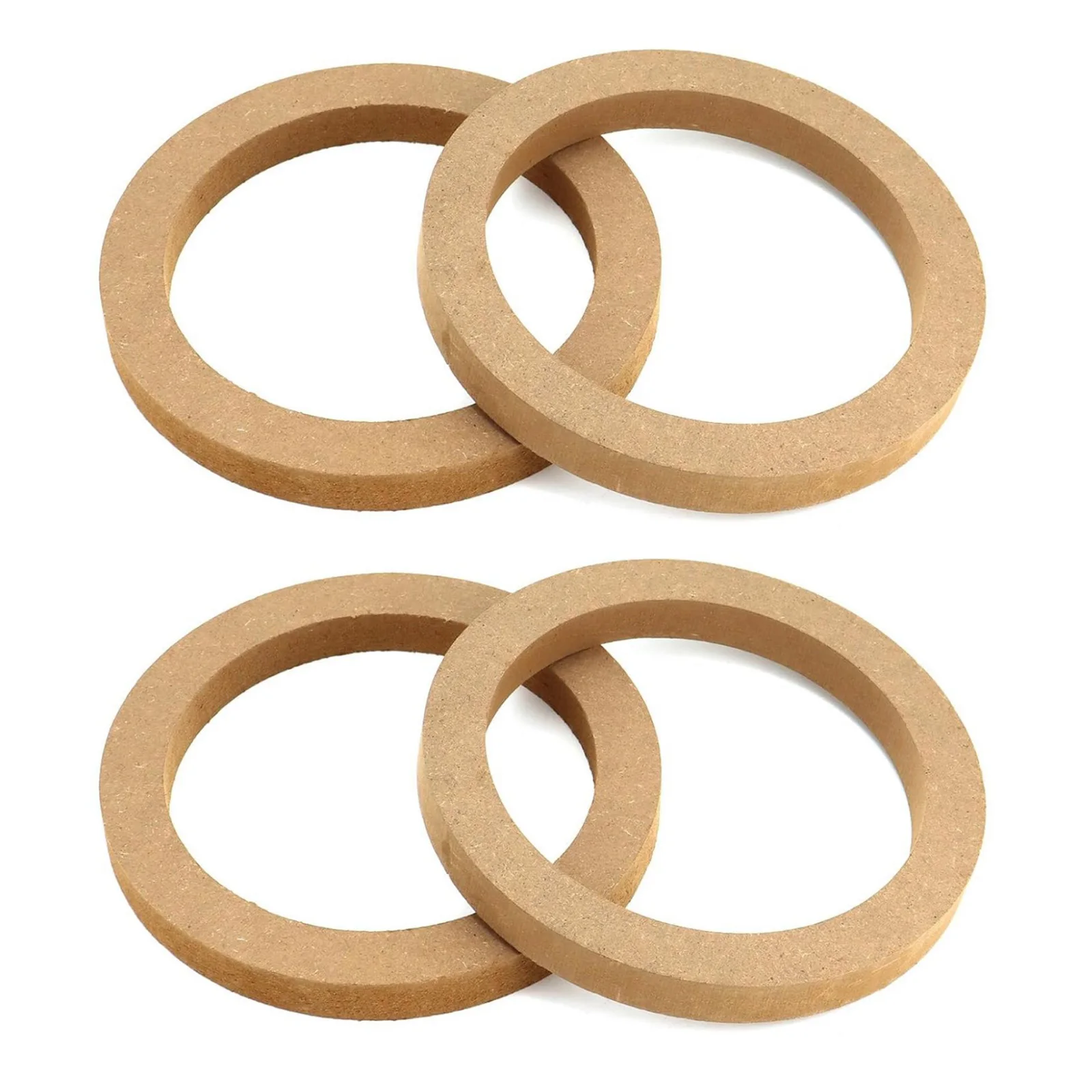 Anillos espaciadores de altavoz de madera, 4 unids/set anillo de altavoz de MDF para coche de 6,5 ", anillos de madera de Tweeter de MDF para altavoces de 6,5 pulgadas accesorios para coche