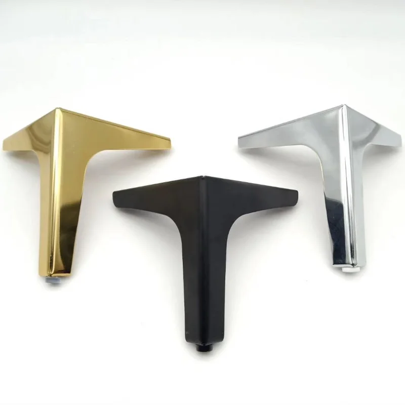 4PCS European-style New Three-pronged Tea Table Leg Furniture Leg Iron TV Cabinet Leg Gold Leg Table Leg Sofa Foot Pad