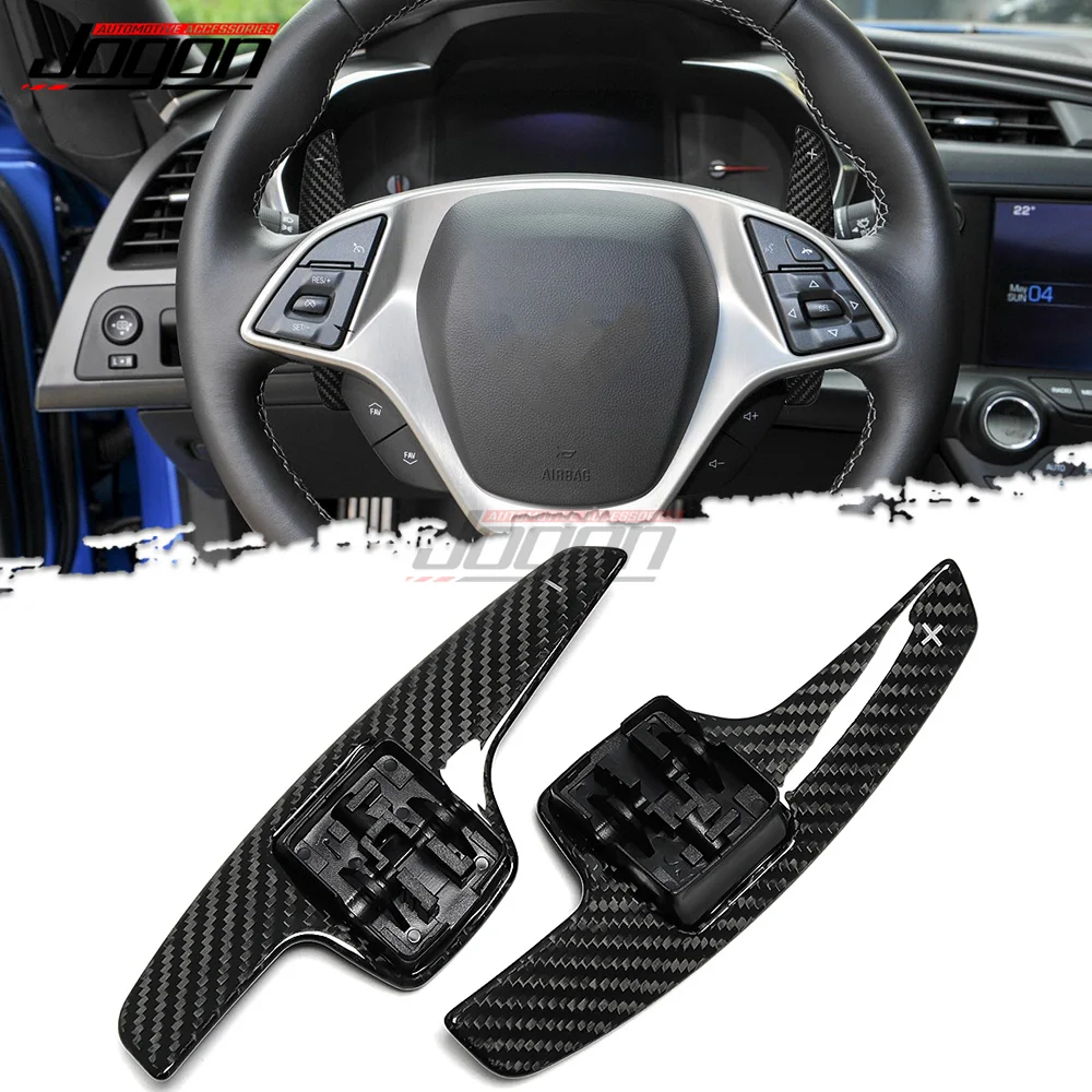 

Carbon Fiber Steering Wheel Shift Paddles Extension Upgrade Replace For Chevrolet Chevy Corvette C7 2015-2019 Camaro 2016-2022