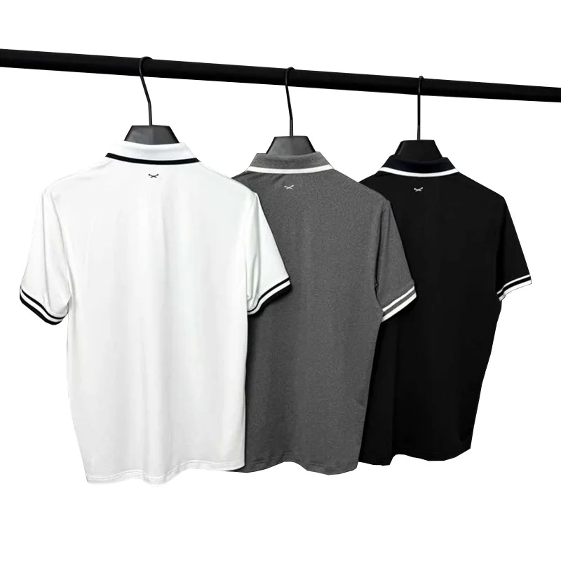 Golf Men's POLO Shirt Spring/Summer New Outdoor Quick drying Sports Shirt Solid color Short sleeved T-shirt Versatile Top