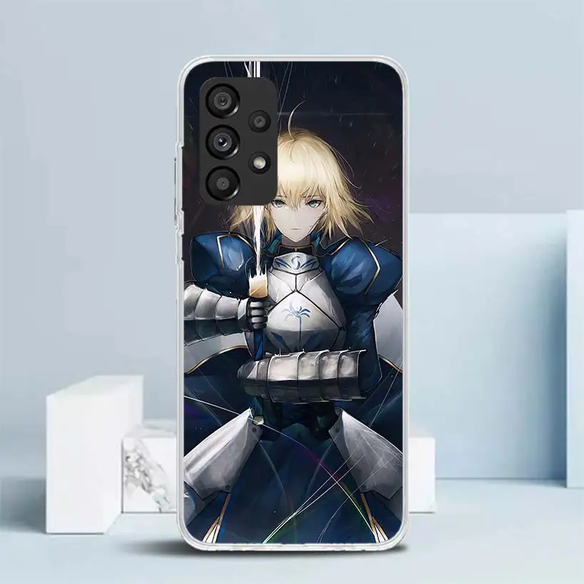 Fate Zero Stay Night Saber Soft Cover for Samsung Galaxy A52 A53 A54 A12 A13 A14 Phone Case A32 A33 A34 A22 A23 A24 A04S A03S A0