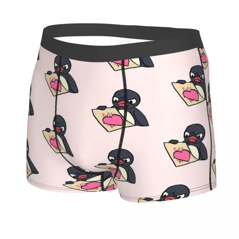 I Draw Angry Penguin Man's Boxer Briefs Angery Pingu Highly Breathable Underwear Top Quality Print Shorts Birthday Gifts