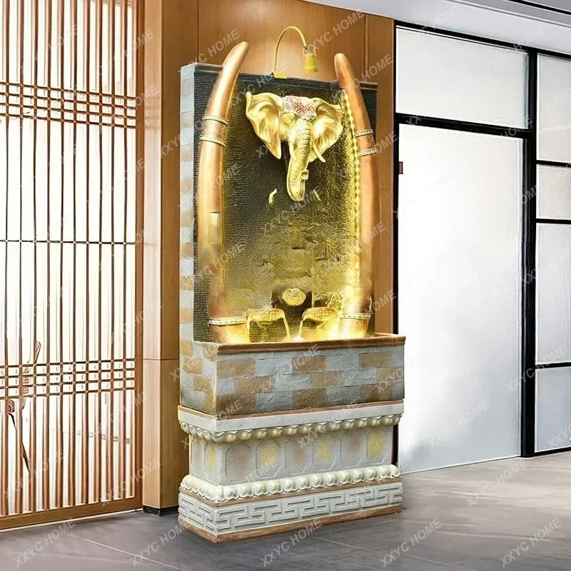 A  ltWater curtain wall, flowing water lucky ornaments, living room entrance floor fountain circulating water landscape company