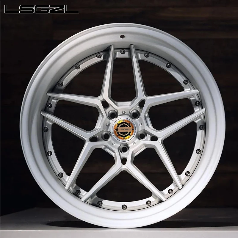 lsgzl forged 2-piece custom deep dish 5x114.3 5x130 for . C8 Ferrari concave alloy wheel rim 16-26 inch luxury car wheel