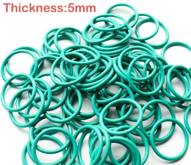 

8pcs 16x5 16*5 19x5 19*5 21x5 21*5 23x5 23*5 OD*Thickness Green Fluoro FKM Fluorine Rubber O-Ring Grommet Oil Seal O Ring Gasket