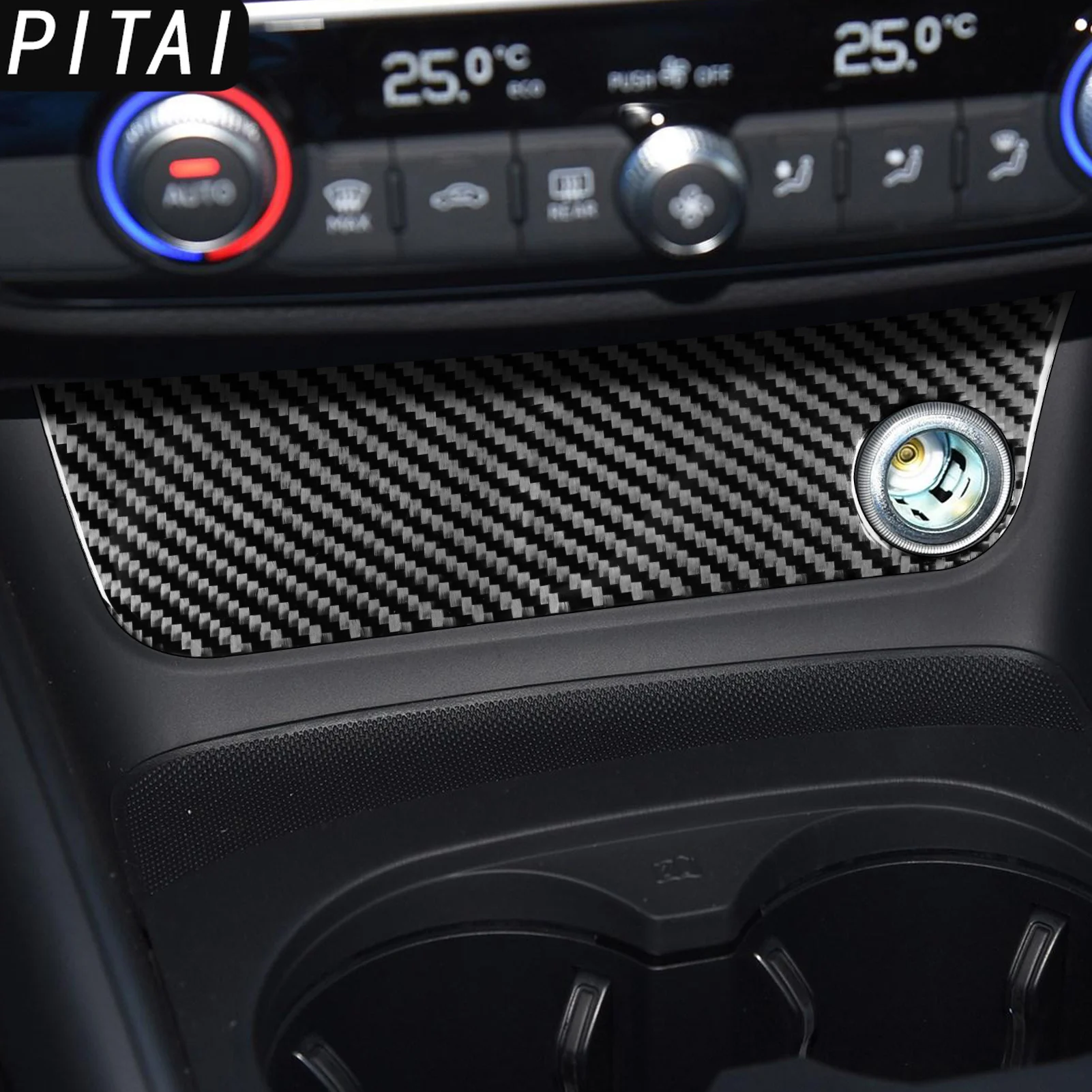For Audi A3 S3 RS3 8V 2013-2018 Real Carbon Fiber Glove Box Panel Trim Strips Car Interior Accessories Decoration Sticker