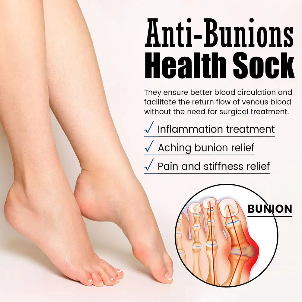 Anti-Bunions Health Sock sollievo dalla rigidità del dolore per gli sport all'aria aperta calzini termici traspiranti calzini termici da uomo per la cura del piede a I2W3