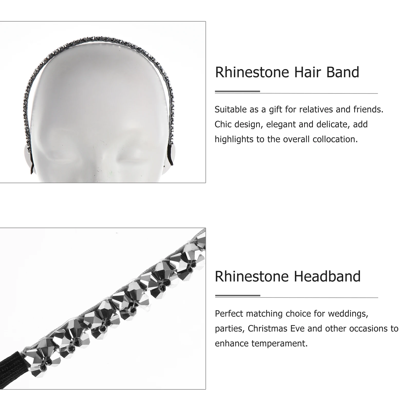 

5 Pcs Crystal Headband Women Wedding Hair Accessories Elegant Headbands for Fashion Sponge Fancy Bride