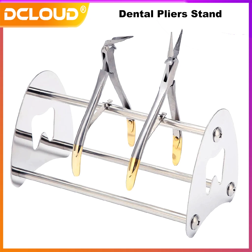 

DCLOUD Dental Orthodontic Pliers Holder Stainless Steel Dentistry Tool Rack Forceps Scissors Dentist Oral Stand Lab Products