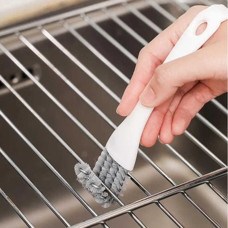 2 Stück Professionelle BBQ-Reinigungsbürste mit V-förmigem Haken-Design für Grill, Ofenrost & Backblech, Langlebiges Küchenschabwerkzeug – Detail 4