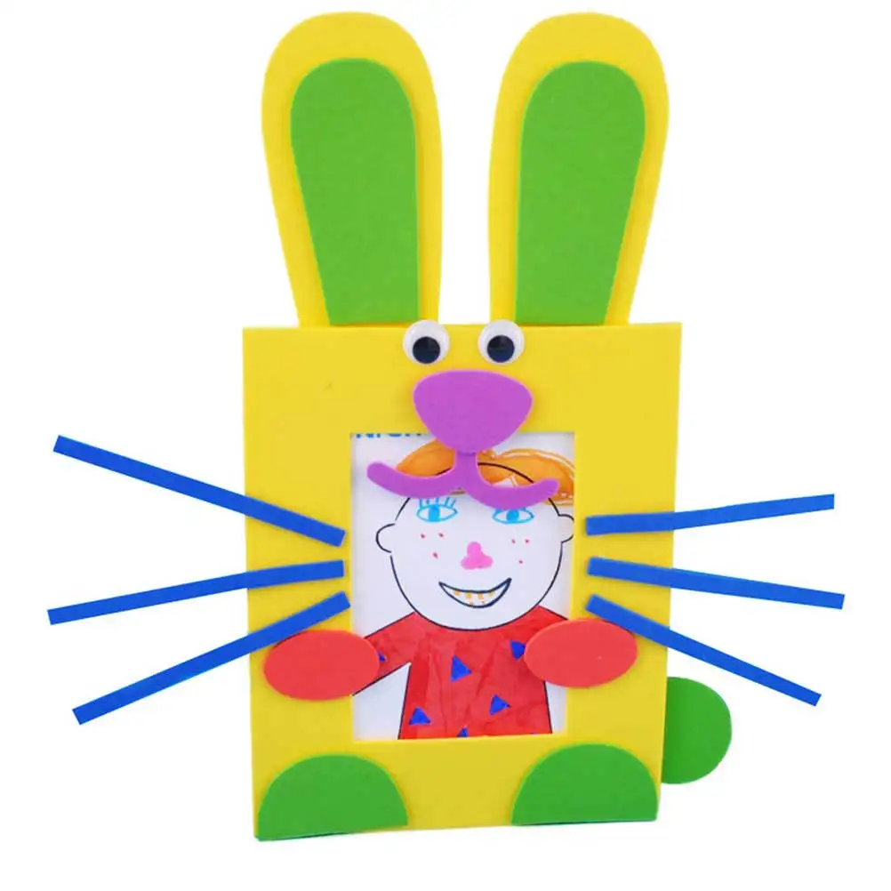 Fotolijst maken Materiaal Tas Cartoon Stijl DIY Benodigdheden Kinderen Kinderen Willekeurige kleur Willekeurig patroon Handgemaakt materiaal