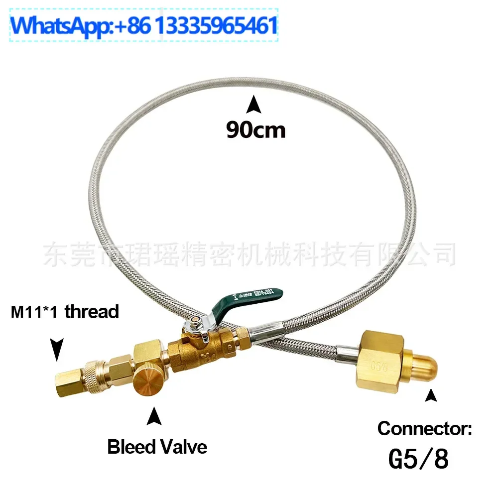 

N2O inflatable connector M11 * 1 thread quick connect adapter G5/8 steel braided pipe