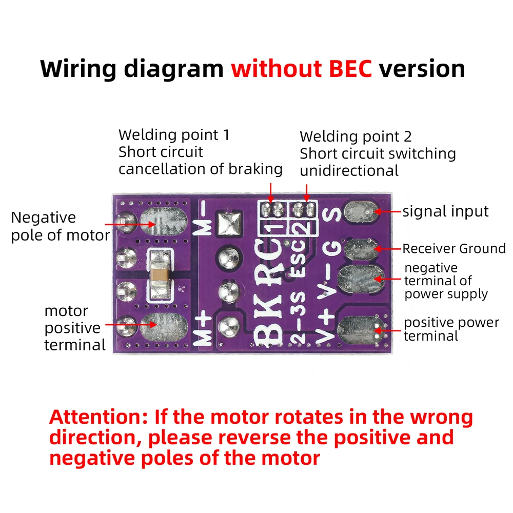 2S 3S Brushed ESC für RC-Autos und -Boote mit adaptiver Gasregelung und vierfachem Sicherheitsschutz – Elektronische Geschwindigkeitsregelung – Detail 5