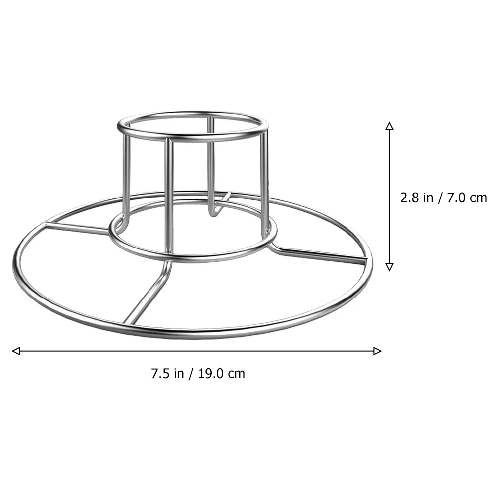 

2Pcs Chicken Grilled Rack Stainless Steel Round Beer Stand Durable Outdoor Bbq Roasting Holder Chicken Grilled Rack
