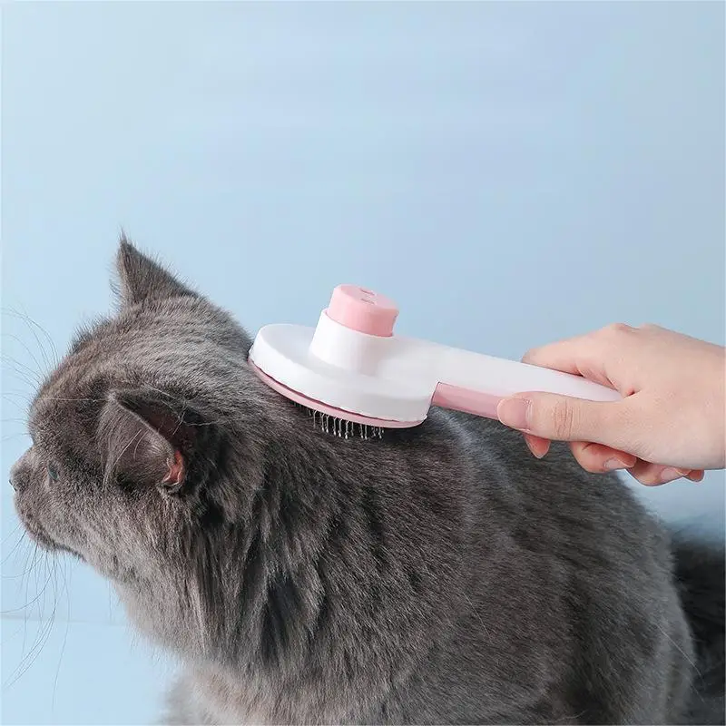 OUZEY Cat Comb Cat Brush One-click Removes Pet Hairs Pet Grooming Short Long Hair Remover Brush For Dog Cat Cleaning Pet Product