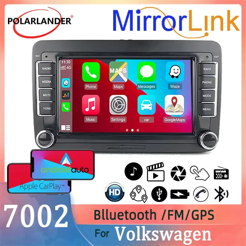 

‌Built-in Carplay Canbus Included ‌Android 7 Car Stereo ‌2 Din GPS Navigation Volkswagen Passat B7 Capacitive Touch Screen