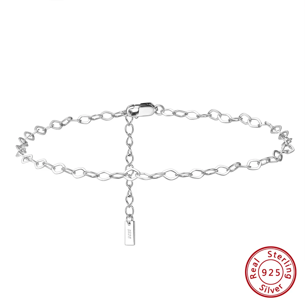 ORSA JEWELS Fußkettchen aus 14 Karat Gold, 1,2 mm, italienische kubanische Kette für Damen, 925er Sterlingsilber, feines Sommer-Strand-Fußarmband, Fußkettchen SA43