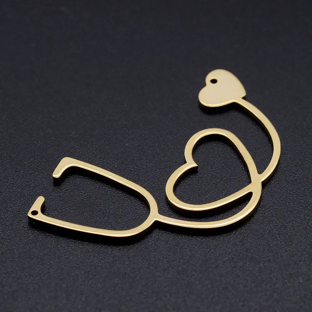 10pcs/lot 316 Stainless Steel Hamsa Hand Charm Pendant  Wholesale Jewellery Making DIY Jewelry
