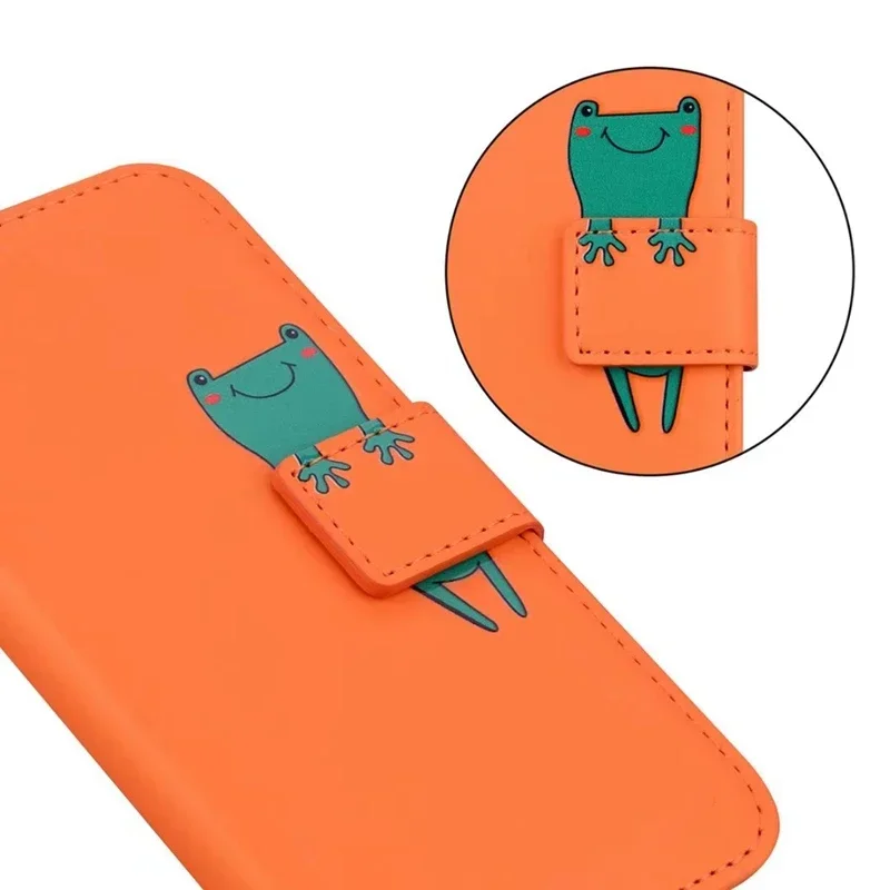Flip Leather Phone Case for Google Pixel 9 8 7 6 Pro XL 8A 7A 6A Cute Funny Frog Cat Rabbit Dog Wallet Stand Protect Cover
