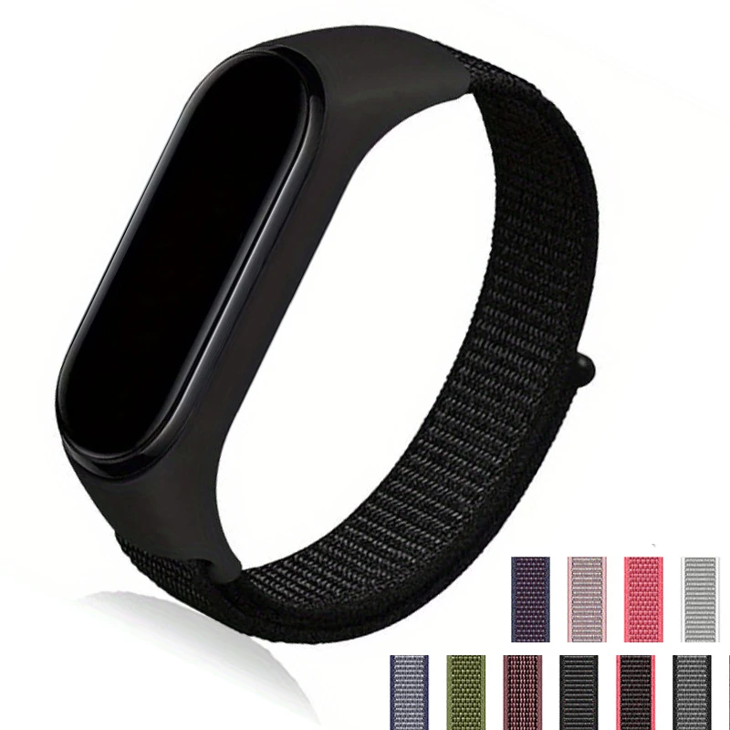 Pulseiras de nylon para Xiaomi Mi Band 7 6 5 4 3, pulseira nova, bracelete, correa Mi Band 7 6 5 nfc, acessórios para smartwatch.
