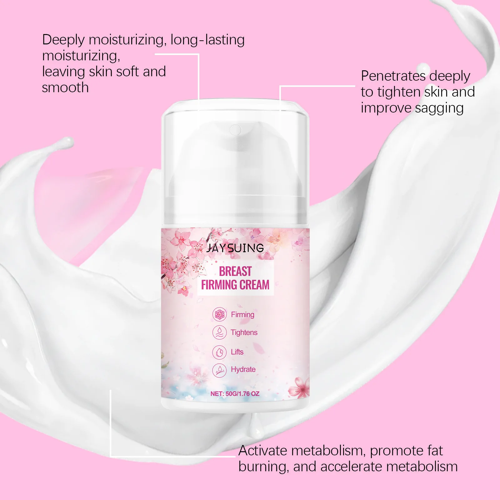 Breast Enlargement Massage Cream Increase Breast Elasticity Improve Sagging Moisturizing Tighten Chest Firming Butt Plump Cream