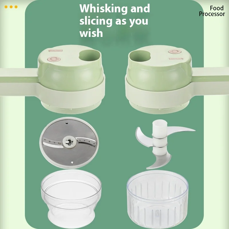 Vegetable cutter Multifunctional kitchen Garlic grinder Slicer Chili food processor Electric grinder Household