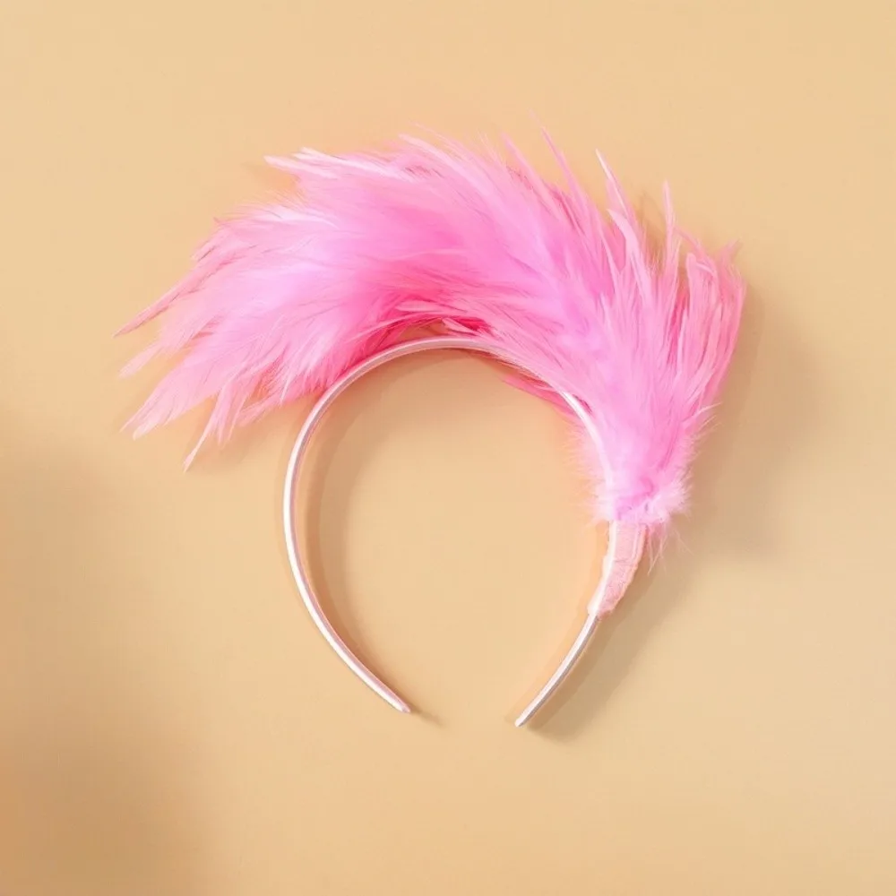 Fashion Carnival Party Feather Hair Hoop Pretty Colorful Headband Lightweight Hair Bands Festival - view 3