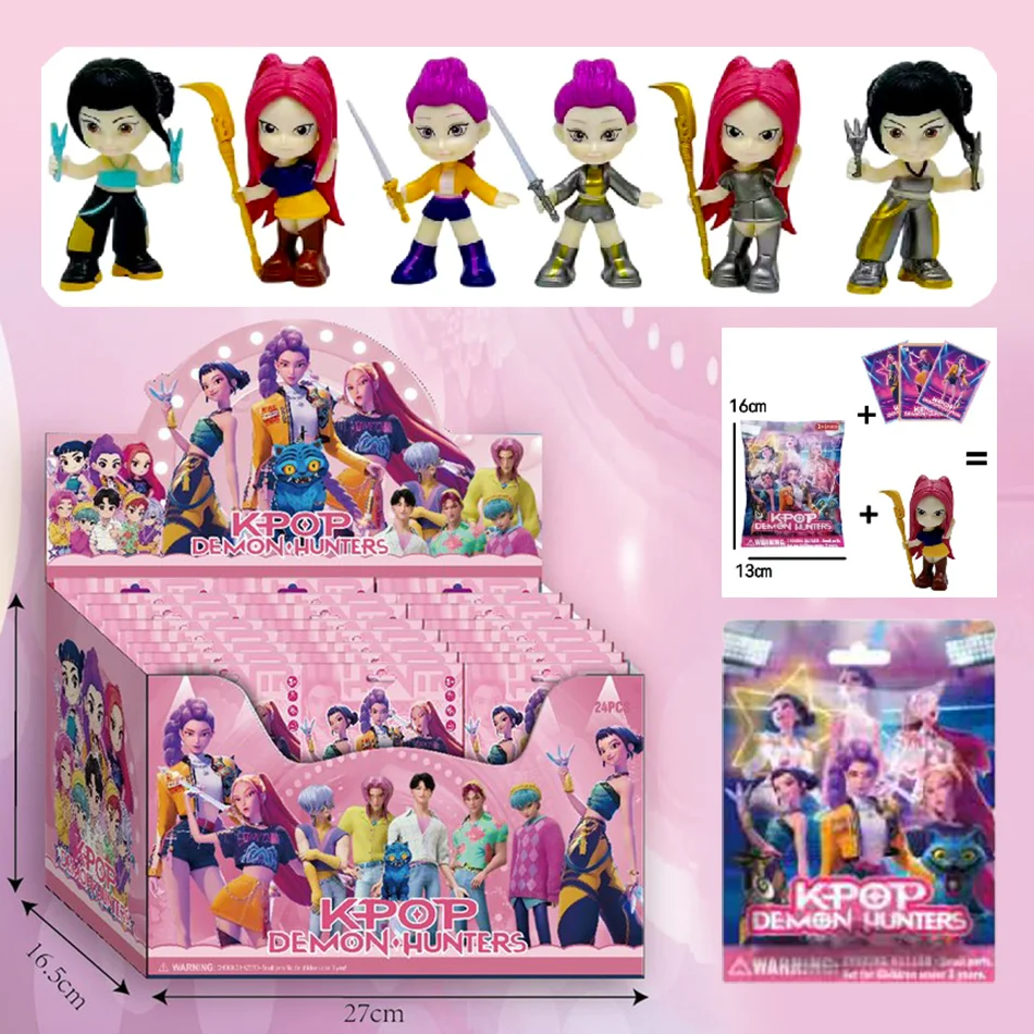 1-24pcs Kpop Demon Hunters blind box Figuur Speelgoed Derpys Tiger Rumi Mira Zoey Sussy Beeldje Pop voor Fans Kerst verjaardagscadeau