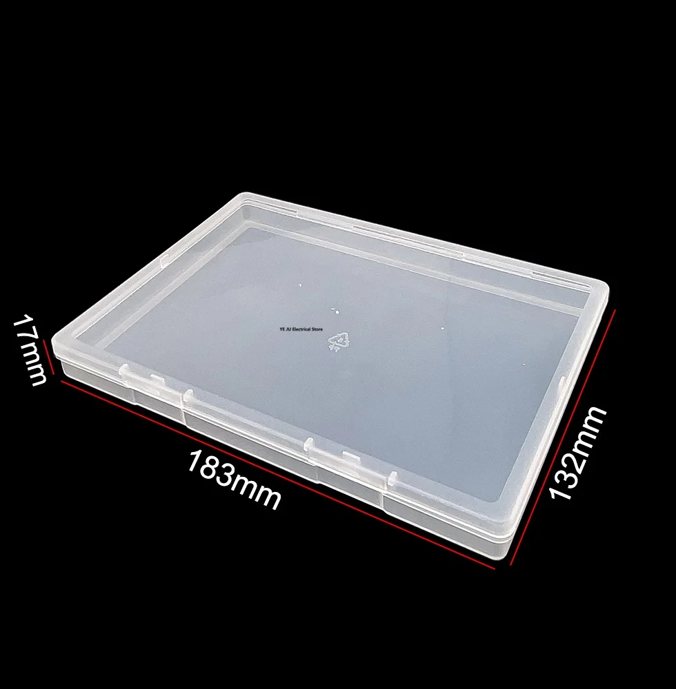 Transparent Desktop Stationery Clear Pencil Box Stickers Storage Case Table Desk Classification Box Plastic Stationary Organizer