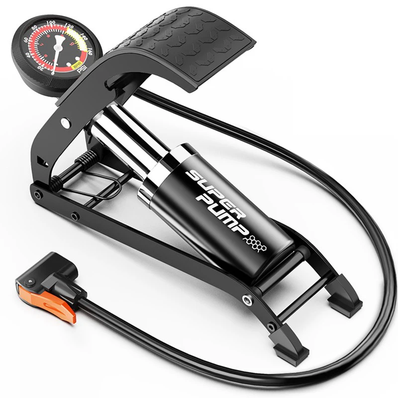 Foot air pump Car air pump car electric motorcycle special foot high pressure double-cylinder inflator portable
