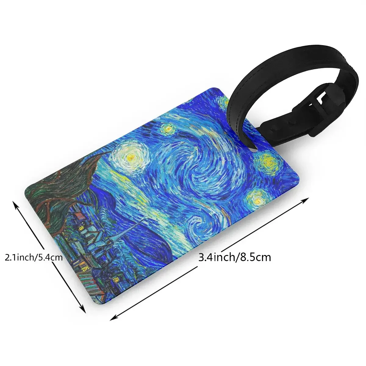 Zawieszki do bagażu Starlight Night Van Gogh Akcesoria do walizek Podróżne zawieszki do bagażu z PVC Przenośny uchwyt na etykiety ID Imię Adres