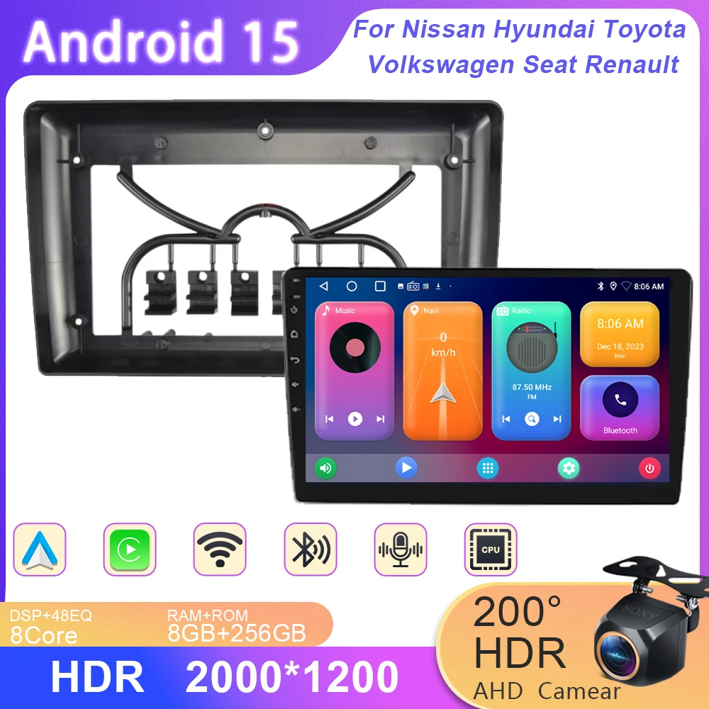 

9 inch 4G WIFI Head Unit For Nissan Hyundai Toyota Volkswagen Seat Renault Android Car Radio Multimedia Player GPS Navigation