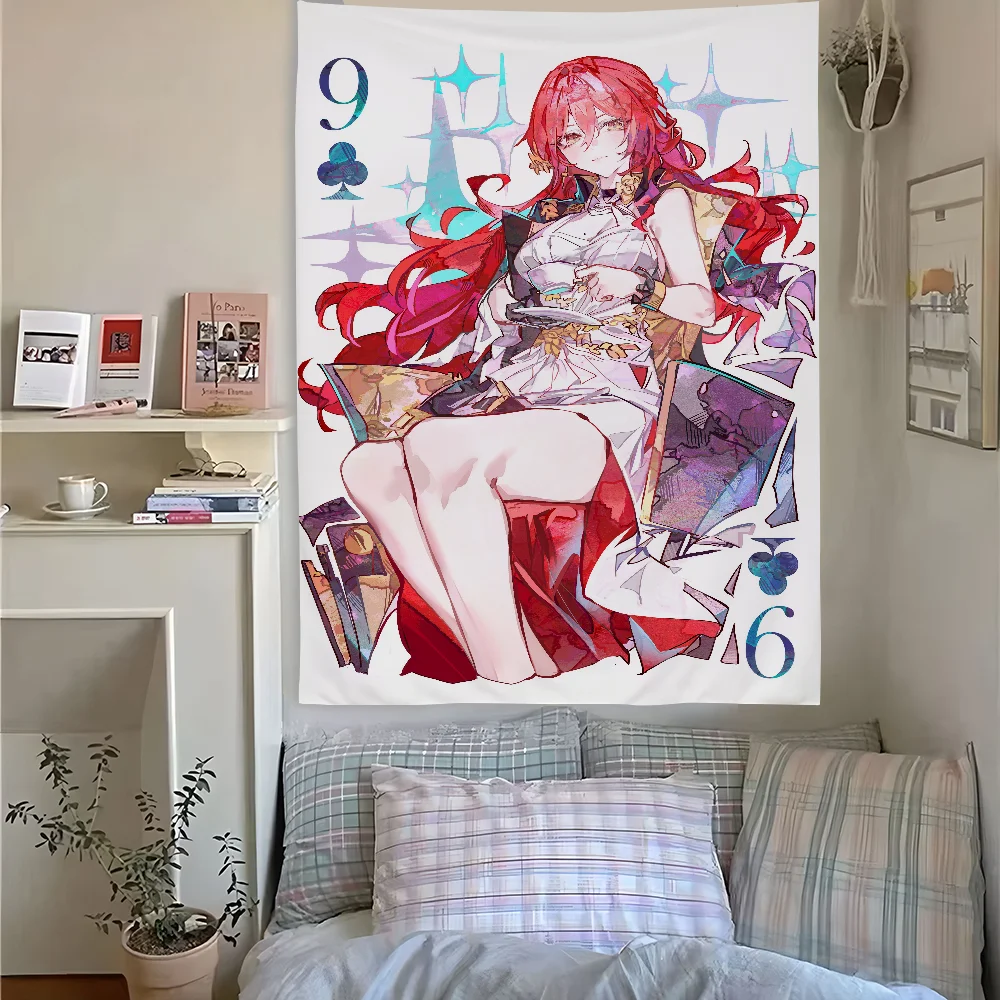 

Murata Himeko Honkai Sexy Tapestry Bedroom Living Home Decor Bar Outdoor Festival Wall Hanging Decoration Background Art Banner