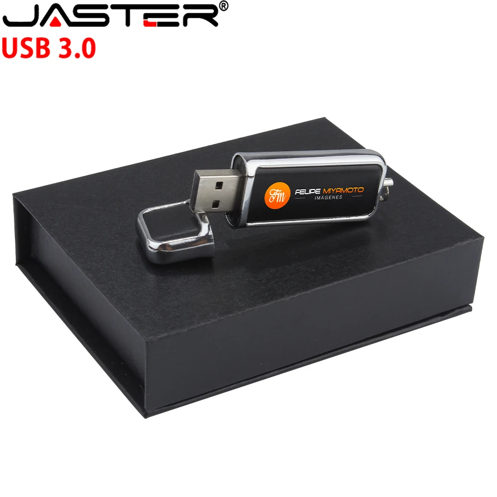 Imagem -03 - Usb 3.0 Flash Drive com Logotipo Personalizado Gratuito Memory Stick Box Caneta de Couro Branca e Preta Presente de Casamento Alta Velocidade 64gb 128gb 20 Pcs por Lote