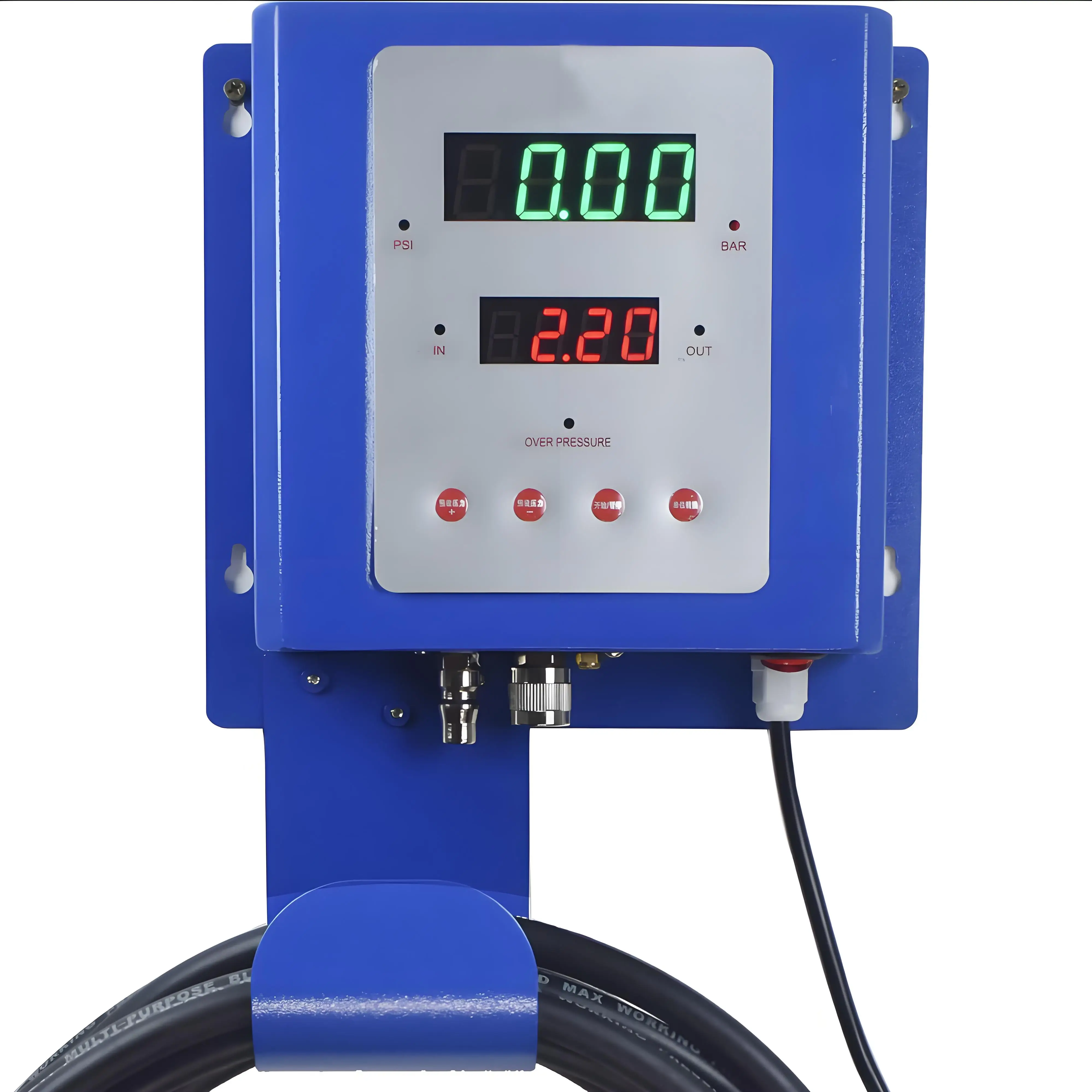 Portable Wall-Mounted Car Air Tyre Inflator Digital Tire Inflation System for Gas Station Metal Tool for Automatic Car Repair