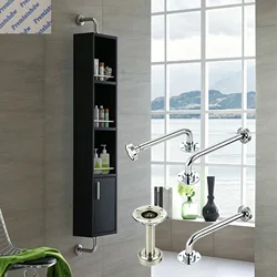 1Pair Stainless Steel Wall Mounted 360 Degrees Rotating Bathroom Cabinet Pivot Hinge Bracket Hardware