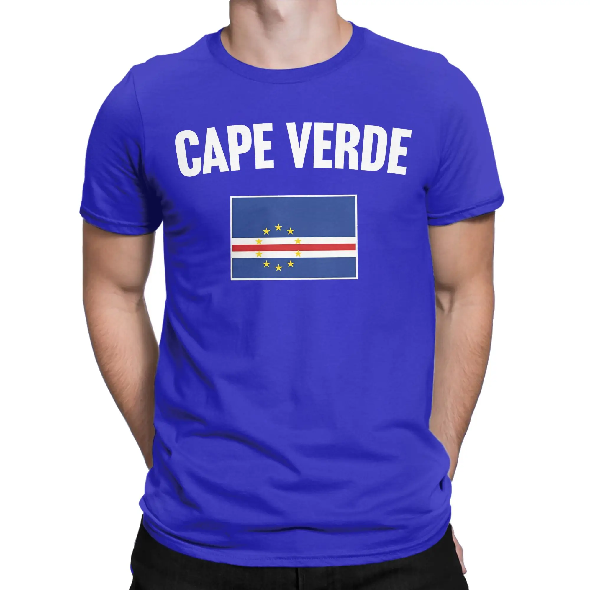 Men Women's Cape Verde Flag  T Shirt  100% Cotton Tops Fashion Short Sleeve O Neck Tee Shirt Adult T-Shirt