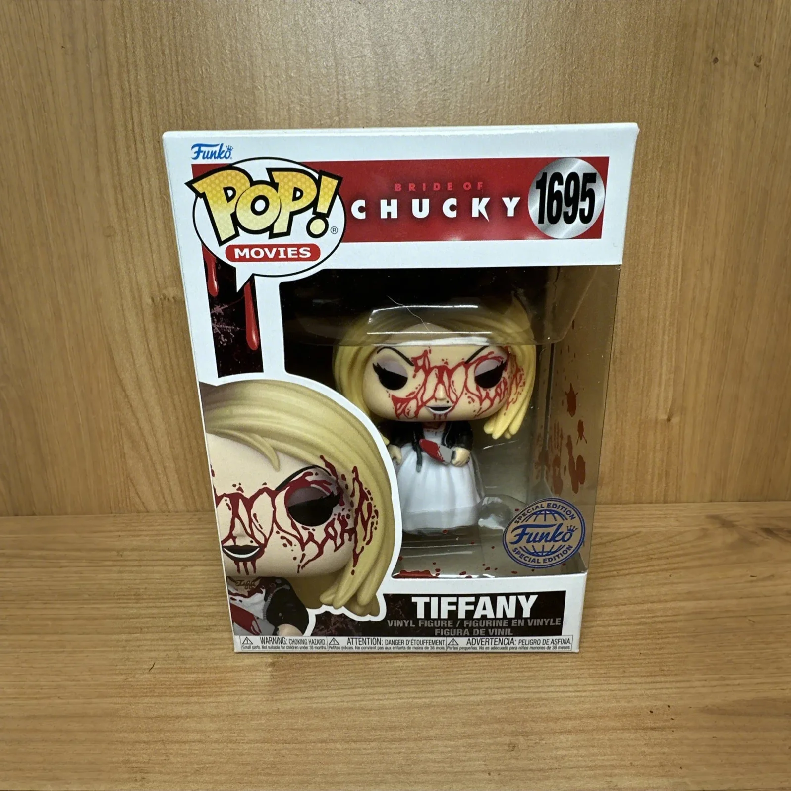 Bride of Chucky Figure Tiffany Bloody # 1695 Figures Funko Pop 3.85 inches Vinyl Model Toy Doll Collectible Limited Edition Gift