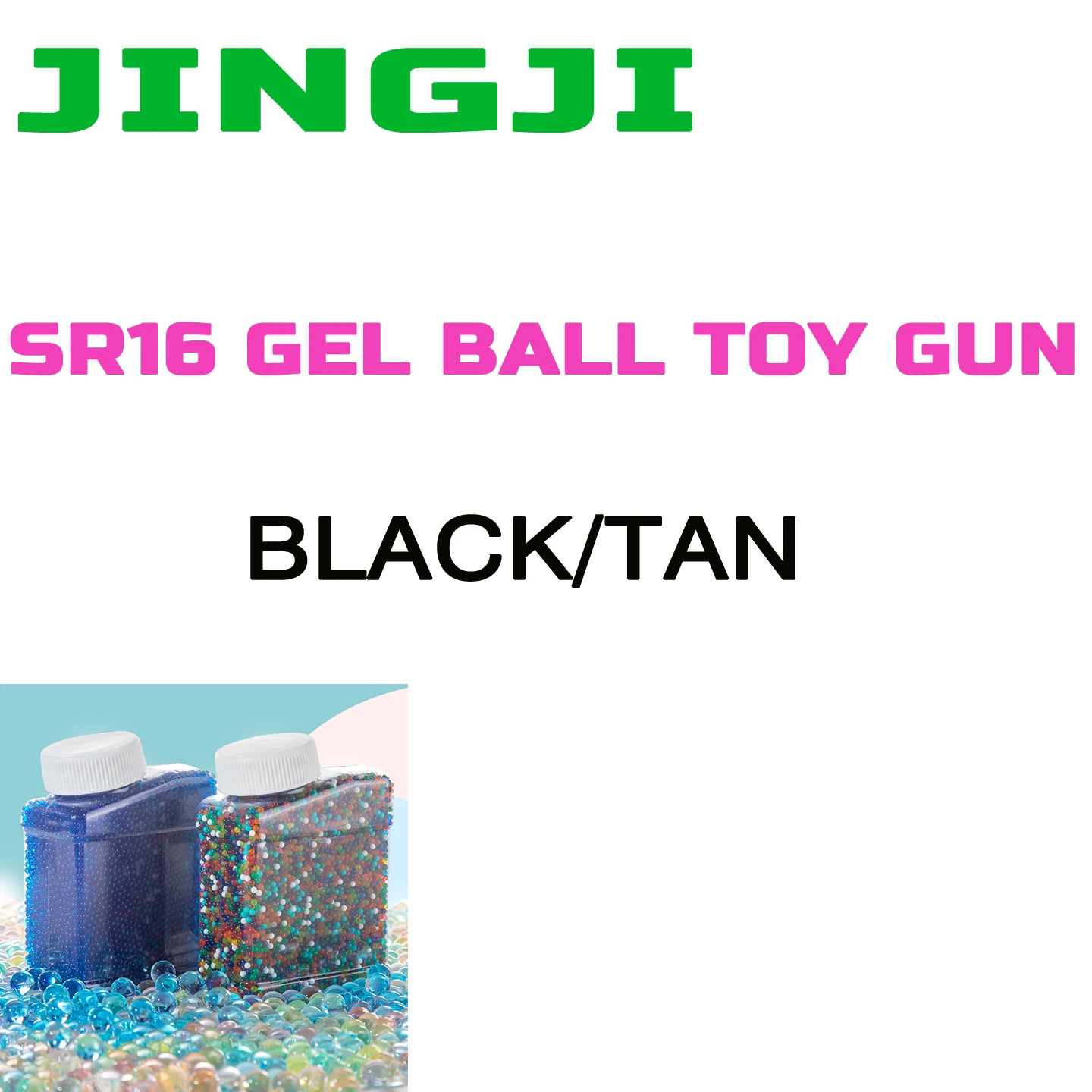 AK UNCLE JINGJI SR16 젤 볼 장난감 총 블랙 또는 탄 GBB 7-8mm 젤 볼 야외 전기 장난감 총 WBB