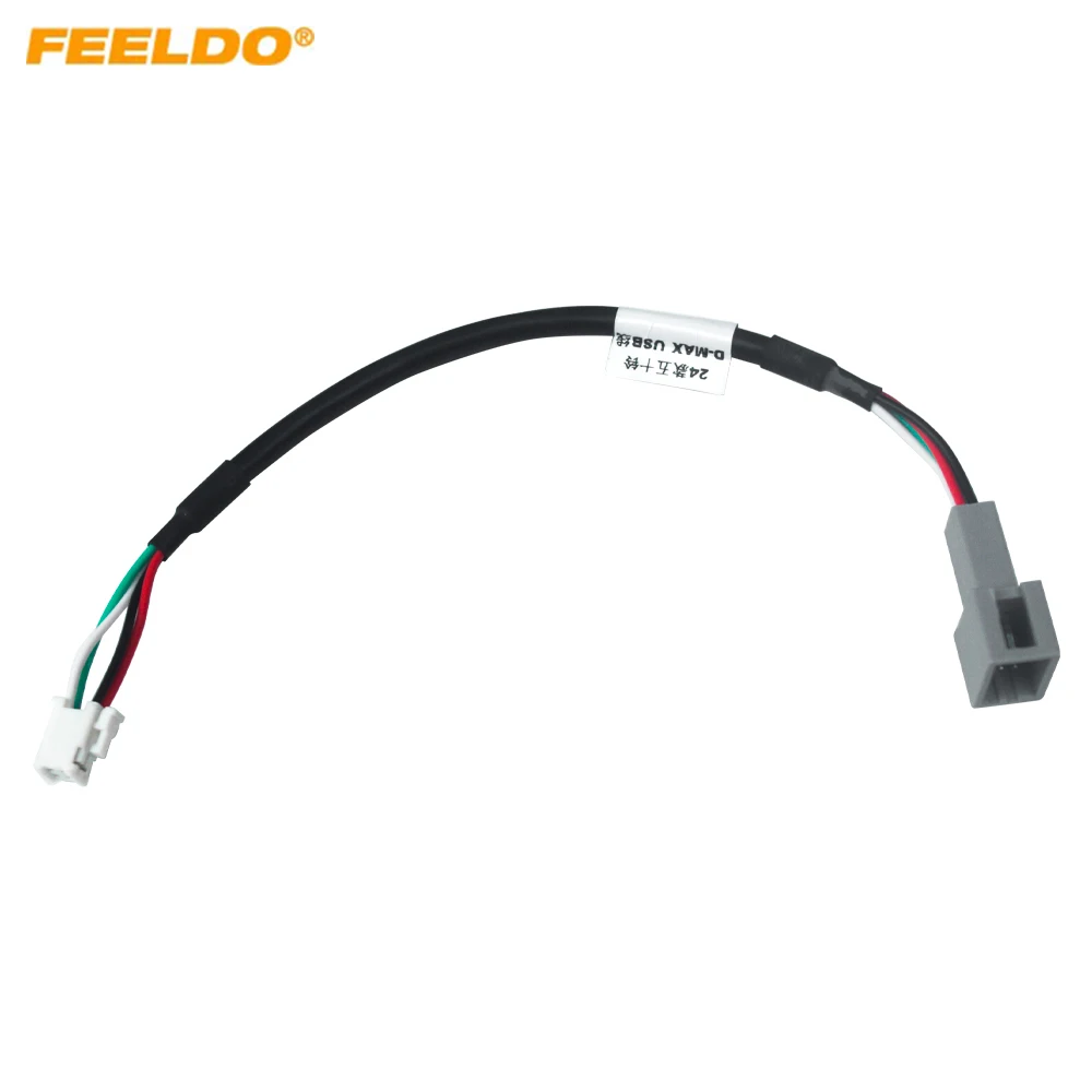 5Pcs Car Audio Radio 4-Pin Conector Changer Port USB Adapter for Isuzu Car Models Original Wire Auto USB Cable Transfer