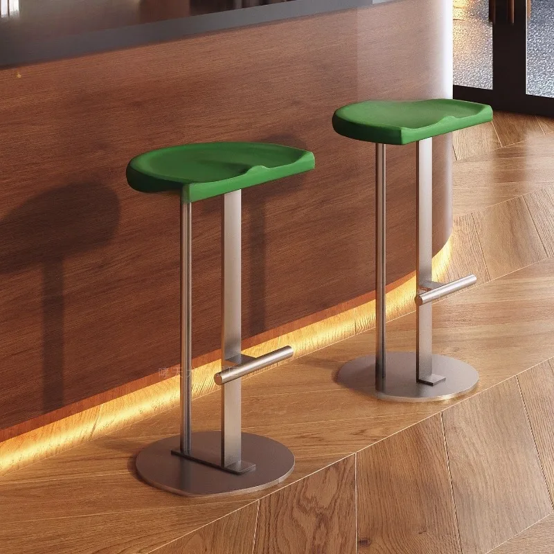 

Барные стулья из цельного дерева, современные стулья середины века, стулья для кафе, отеля, стойки для приема, скандинавский кухонный остров, сидения