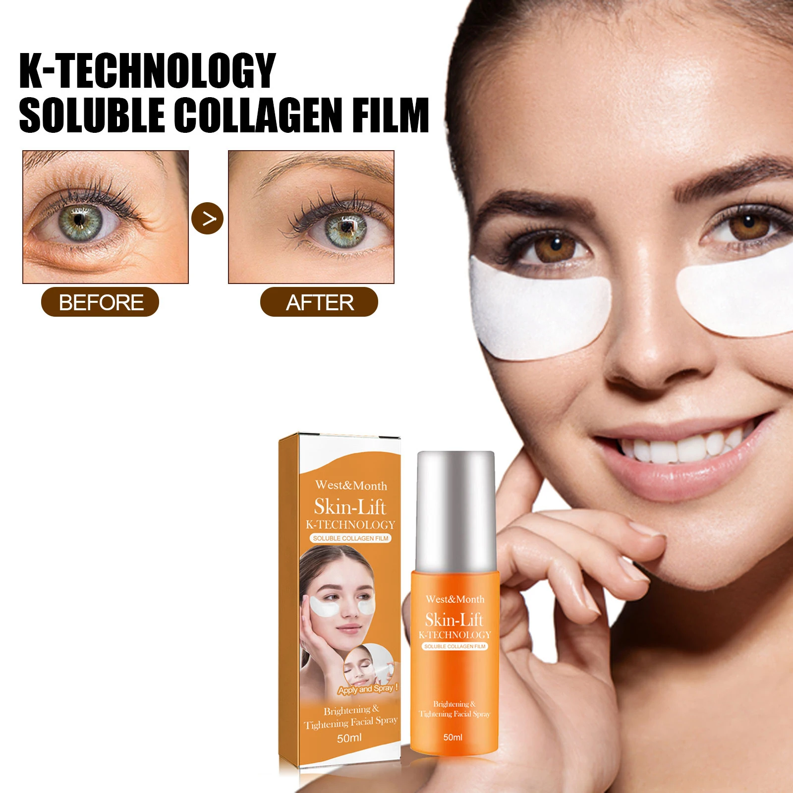 

Коллагеновая сыворотка для лица, выцветание темных пятен, пигментационные мешки, маска для глаз, омоложение, увлажняющая, осветляющая эссенция для ухода за кожей