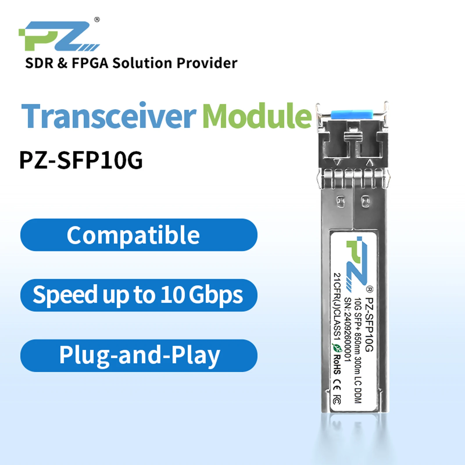 Puzhi Transceiver Module SFP10G/QSFP40G/QSFP100G For FPGA Development Board